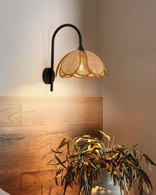 Bloom Natural Rattan Wall Light