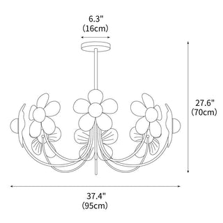 Blossom Array Floral Resin Chandelier