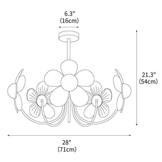 Blossom Array Floral Resin Chandelier