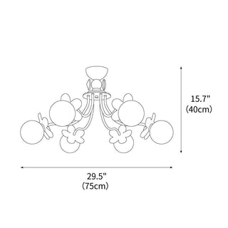 Blossom Glow Elegant Glass Ceiling Light