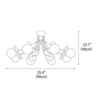 Blossom Glow Elegant Glass Ceiling Light