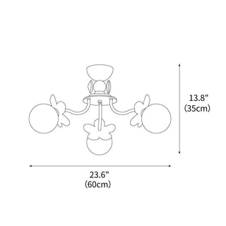 Blossom Glow Elegant Glass Ceiling Light
