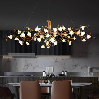 Blossom Canopy Floral Ceramics Chandelier