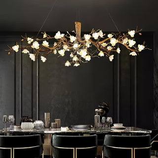 Blossom Canopy Floral Ceramics Chandelier