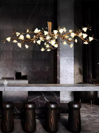 Blossom Canopy Floral Ceramics Chandelier