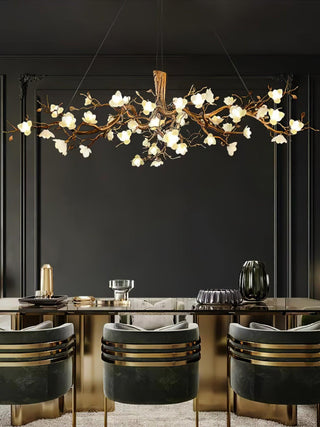 Blossom Canopy Floral Ceramics Chandelier