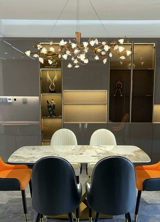 Blossom Canopy Floral Ceramics Chandelier