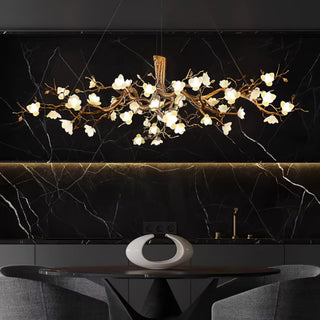 Blossom Canopy Floral Ceramics Chandelier