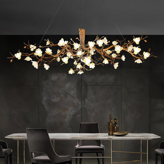 Blossom Canopy Floral Ceramics Chandelier