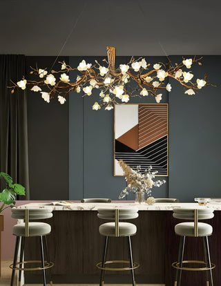 Blossom Canopy Floral Ceramics Chandelier