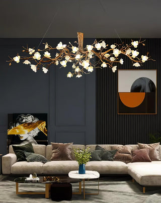 Blossom Canopy Floral Ceramics Chandelier