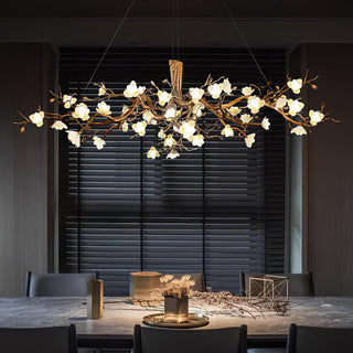 Blossom Canopy Floral Ceramics Chandelier
