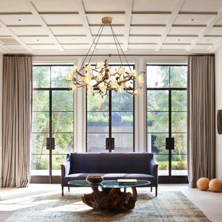 Blossom Canopy Floral Ceramics Chandelier
