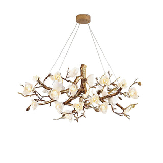 Blossom Canopy Floral Ceramics Chandelier