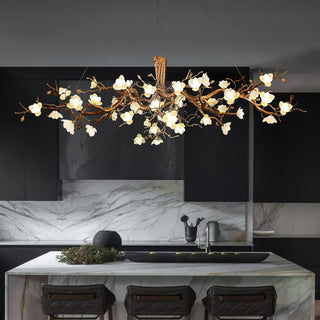 Blossom Canopy Floral Ceramics Chandelier