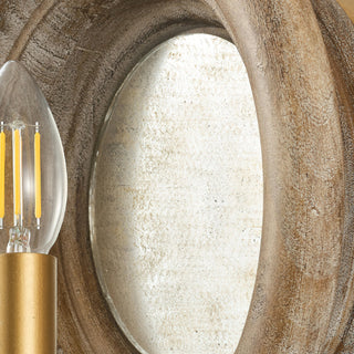 Boundary Rustic Wood Wall Sconce