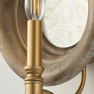 Boundary Rustic Wood Wall Sconce