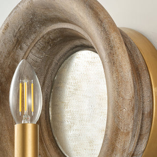 Boundary Rustic Wood Wall Sconce