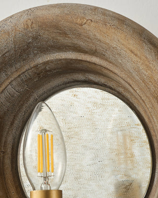 Boundary Rustic Wood Wall Sconce