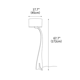 Cura Flowing Wood Floor Lamp