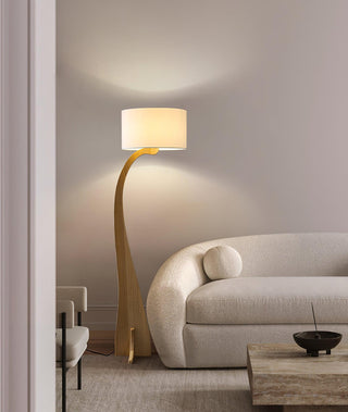 Cura Flowing Wood Floor Lamp