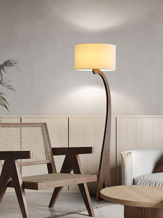 Cura Flowing Wood Floor Lamp