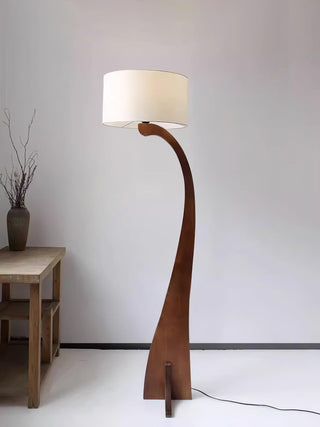 Cura Flowing Wood Floor Lamp
