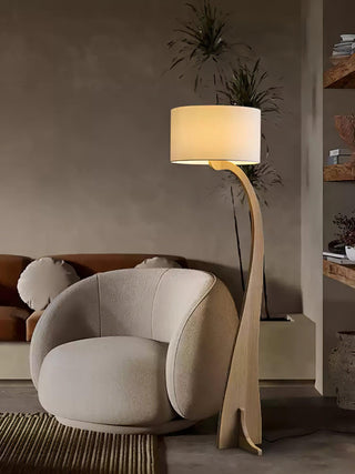 Cura Flowing Wood Floor Lamp