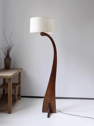 Cura Flowing Wood Floor Lamp