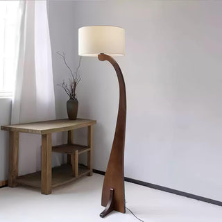 Cura Flowing Wood Floor Lamp
