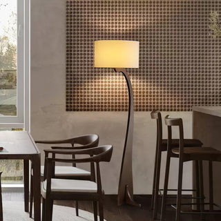 Cura Flowing Wood Floor Lamp