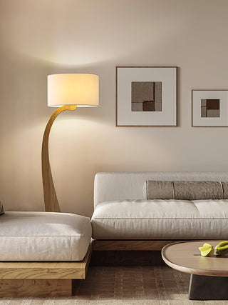 Cura Flowing Wood Floor Lamp