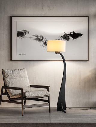Cura Flowing Wood Floor Lamp