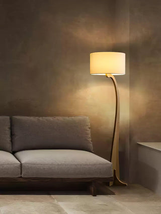 Cura Flowing Wood Floor Lamp