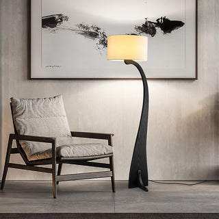 Cura Flowing Wood Floor Lamp