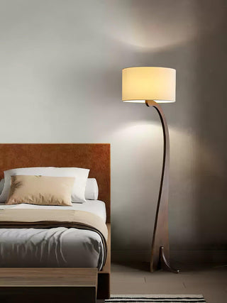 Cura Flowing Wood Floor Lamp
