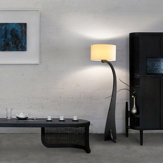 Cura Flowing Wood Floor Lamp