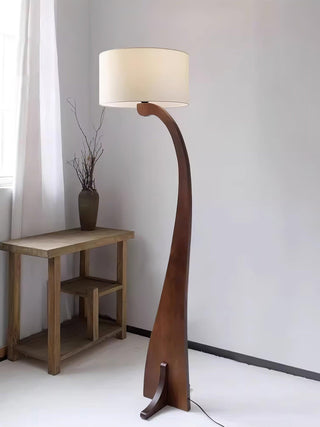 Cura Flowing Wood Floor Lamp