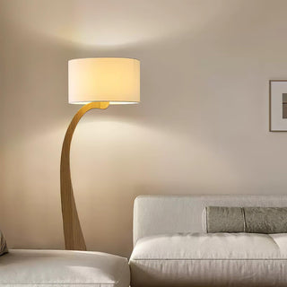Cura Flowing Wood Floor Lamp