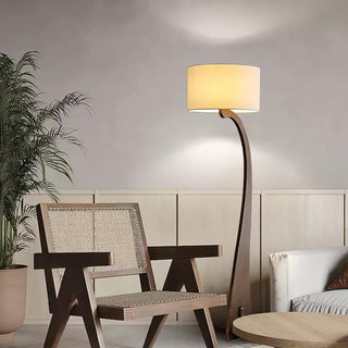 Cura Flowing Wood Floor Lamp