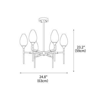 Brass Blossom Luxury Glass Chandelier