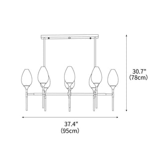 Brass Blossom Luxury Glass Chandelier