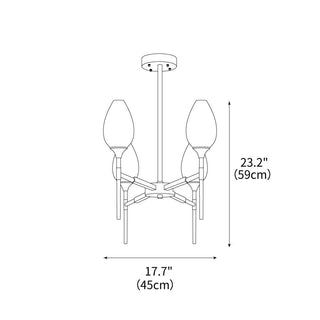Brass Blossom Luxury Glass Chandelier