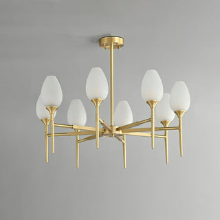 Brass Blossom Luxury Glass Chandelier