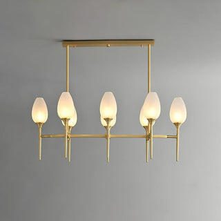 Brass Blossom Luxury Glass Chandelier