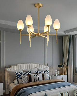 Brass Blossom Luxury Glass Chandelier
