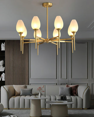 Brass Blossom Luxury Glass Chandelier