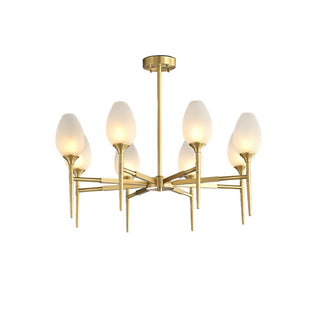 Brass Blossom Luxury Glass Chandelier