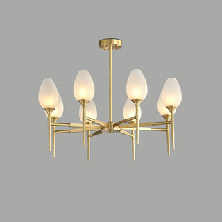 Brass Blossom Luxury Glass Chandelier