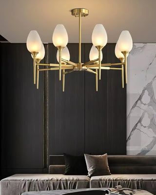 Brass Blossom Luxury Glass Chandelier
